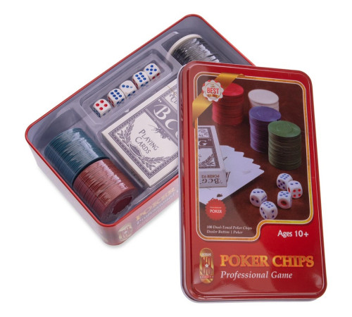 Набір для покеру в металевій коробці Professional Poker chips SP-Sport 100 фішок