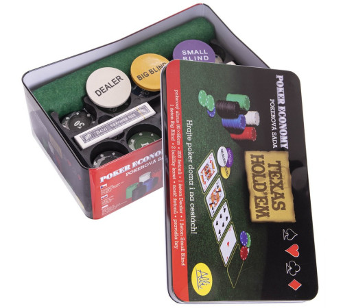 Набір для покеру в металевій коробці Texas Holdem Poker set SP-Sport 200 фішок