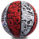 М'яч баскетбольний гумовий SPALDING NBA GRAFFITI розмір 7 червоний-сірий