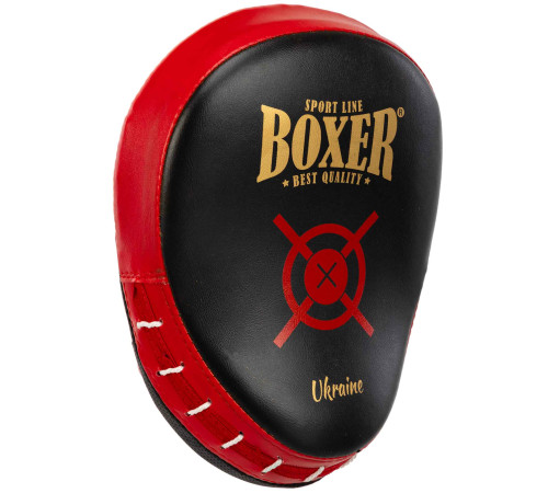 Лапа боксерська вигнута тренувальна Кожвініл BOXER Элит 23х19х4,5см 2штуки кольори в асортименті