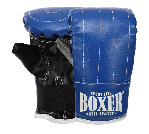 Снарядні рукавички-млинці для боксу штучна шкіра BOXER розмір L кольори в асортименті
