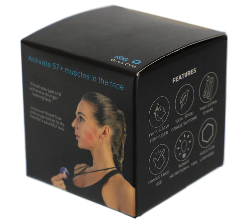 Тренажер для скул тренажер для проработки мышц лица JAW EXERCISER ø4.5см черный