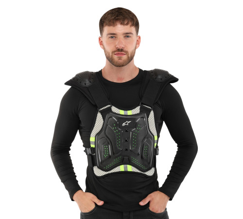Мотопанцир для захисту спини та грудей Alpinestar M-XL чорний