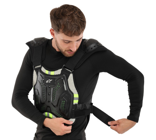 Мотопанцир для захисту спини та грудей Alpinestar M-XL чорний