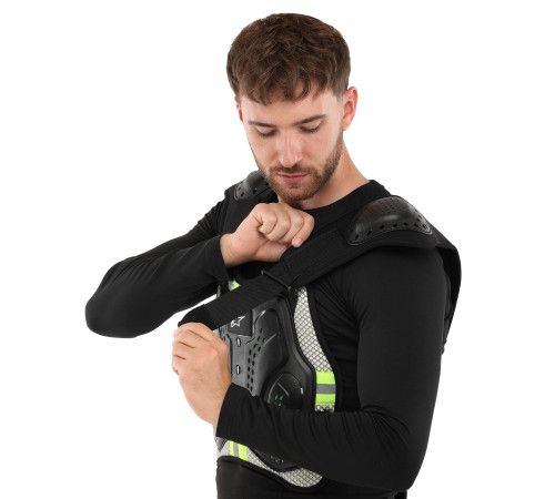 Мотопанцир для захисту спини та грудей Alpinestar M-XL чорний