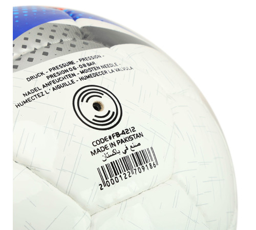 М'яч футбольний SOCCERMAX №5 PU білий-синій