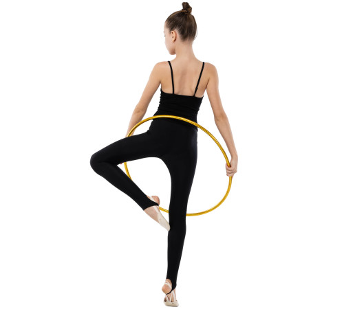 Лосины для танцев и гимнастики детские из бифлекса со штрипками SP-Sport XS-XL черный