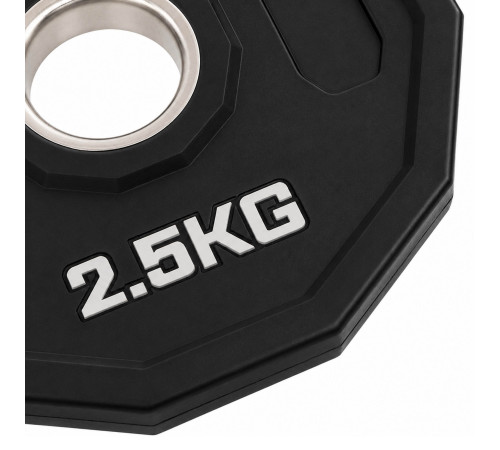 Млинці диски поліуретанові 2 Handle металева втулка HAMMER STRENGHT ø50мм 2,5кг чорний