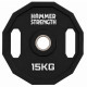 Млинці диски поліуретанові 2 Handle металева втулка HAMMER STRENGHT ø50мм 15кг чорний