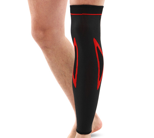 Бандаж еластичний подовжений компресійний на гомілку і коліно Knee compression sleeve SIBOTE 1шт