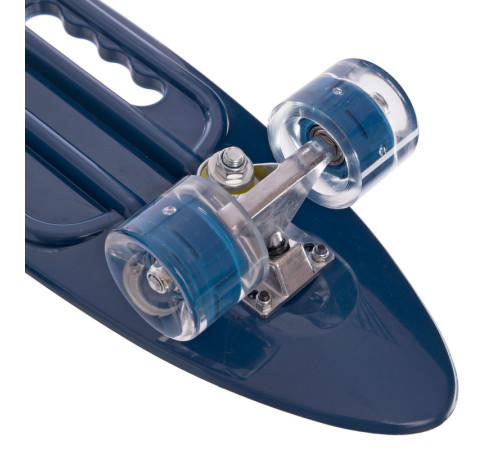 Пенні борд Penny Board круїзер пластиковий з колесами які світяться та ручкою для перенесення 24" SP-Sport синій