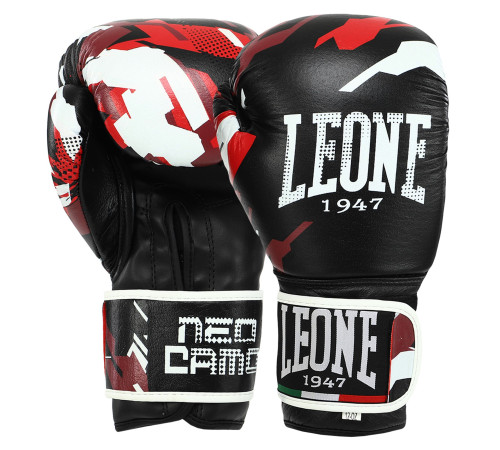 Рукавиці боксерські на шнурівці шкіряні LEONE 10-14 унцій кольори в асортименті