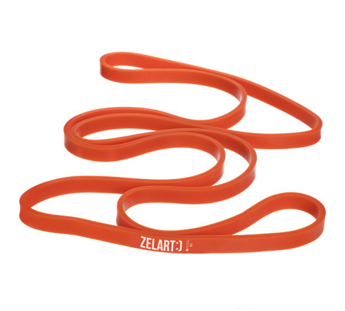 Резина петля для подтягиваний и тренировок лента силовая Zelart POWER BANDS 7-16кг оранжевый