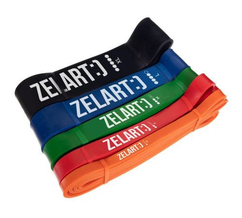 Резина петля для подтягиваний и тренировок лента силовая Zelart POWER BANDS 29-79кг черный