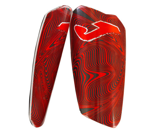 Щитки футбольные с держателем щитков в комплекте Joma SPARTAN S-L красный-черный