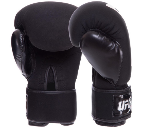 Рукавиці боксерські на липучці неопренові UFC PRO Washable L чорний