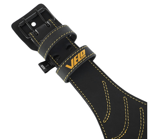 Пояс атлетичний шкіряний VELO спинка-15см розмір-S-XXL чорний-золотий