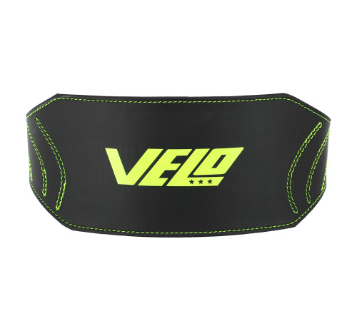 Пояс атлетичний шкіряний VELO спинка-15см розмір-S-XXL чорний-салатовий