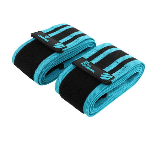 Колінні бинти для присідань KNEE WRAPS LiveUp 2шт синій-чорний