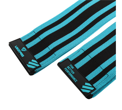 Колінні бинти для присідань KNEE WRAPS LiveUp 2шт синій-чорний