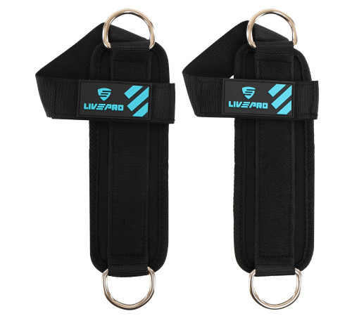 Лямки для ніг TRAINING ANKLE STRAPS LiveUp 2шт чорний