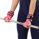 Накладки для подтягивания и тяги WEIGHT LIFTING WRIST WRAPS LiveUp 2шт розовый-черный