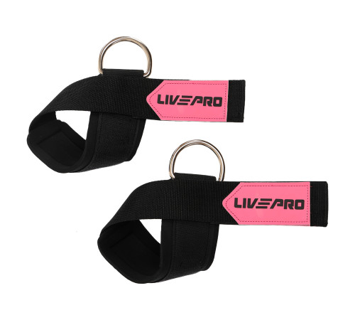 Лямки для ног LADY ANKLE STRAP LiveUp 2шт розовый-черный