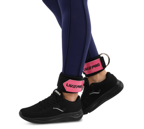 Лямки для ног LADY ANKLE STRAP LiveUp 2шт розовый-черный