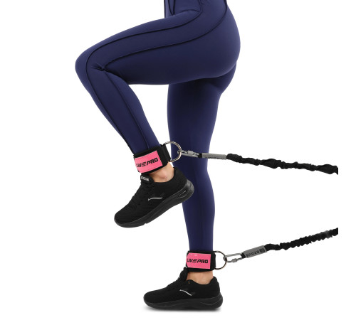 Лямки для ног LADY ANKLE STRAP LiveUp 2шт розовый-черный
