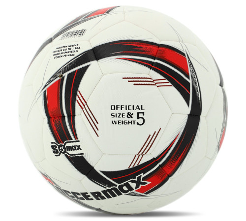 Мяч футбольный HYBRID SOCCERMAX №5 PU белый-красный