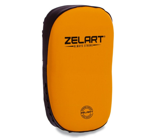 Тай-пед ударний для Муай Тай вигнутий з ременями та ручкою PU Zelart 35x20x10см 1шт кольори в асортименті