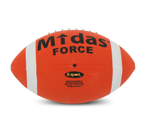 М'яч для американського футболу гумовий Senior Midas force №9 помаранчевий