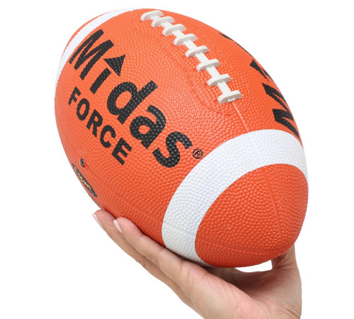 М'яч для американського футболу гумовий Senior Midas force №9 помаранчевий