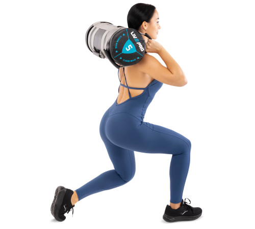 Мішок обтяжувач для функціонального тренінгу Power Bag LiveUp 5кг чорний-сірий