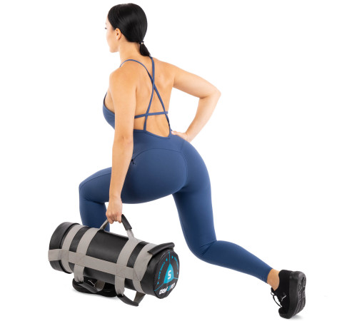 Мішок обтяжувач для функціонального тренінгу Power Bag LiveUp 5кг чорний-сірий