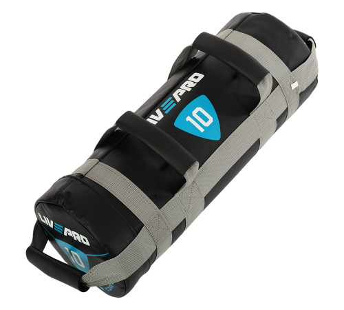 Мешок утяжелитель для функционального тренинга Power Bag LiveUp 10кг черный-серый