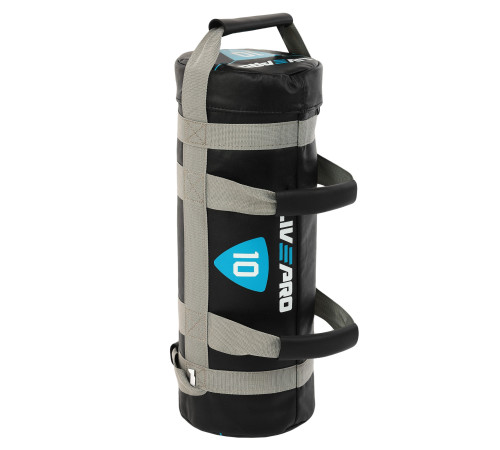 Мешок утяжелитель для функционального тренинга Power Bag LiveUp 10кг черный-серый