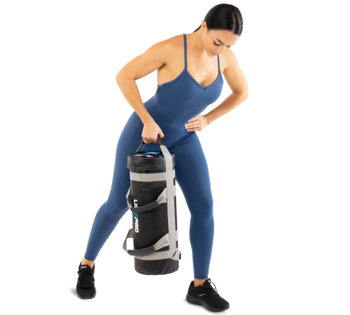 Мешок утяжелитель для функционального тренинга Power Bag LiveUp 10кг черный-серый