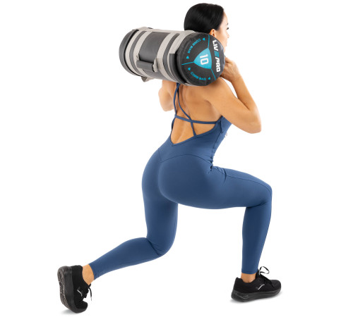 Мешок утяжелитель для функционального тренинга Power Bag LiveUp 10кг черный-серый