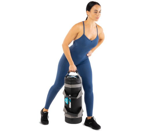 Мішок обтяжувач для функціонального тренінгу Power Bag LiveUp 20кг чорний-сірий