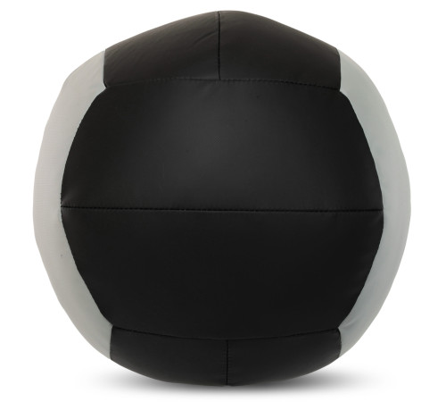 Мяч набивной медицинский для кроссфита WALL BALL LiveUp 10кг черный-серый
