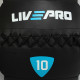 Мяч набивной медицинский для кроссфита WALL BALL LiveUp 10кг черный-серый