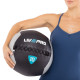Мяч набивной медицинский для кроссфита WALL BALL LiveUp 10кг черный-серый