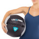 Мяч набивной медицинский для кроссфита WALL BALL LiveUp 12кг черный-серый