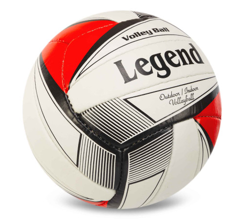 Мяч волейбольный LEGEND №5 PU белый-черный-красный