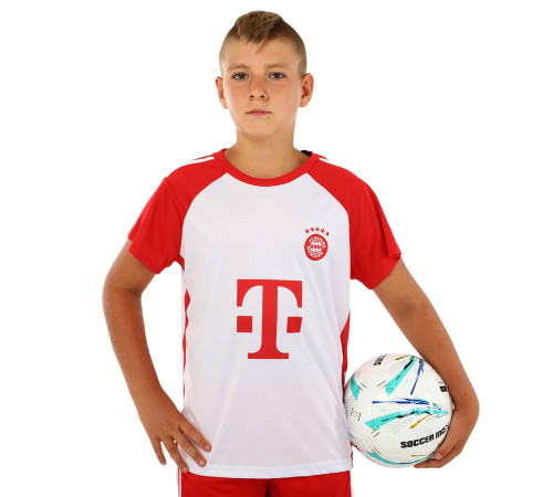 Форма футбольна дитяча із символікою футбольного клубу BAYERN MUNCHEN домашня 2024 SP-Sport XS-XL білий-червоний