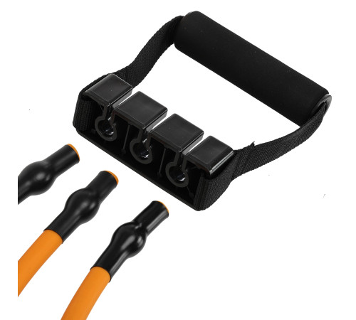 Еспандер трубчастий з ручками SP-Sport Resistance Band навантаження-18кг довжина-75см жовтий