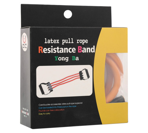 Еспандер трубчастий з ручками SP-Sport Resistance Band навантаження-18кг довжина-75см жовтий