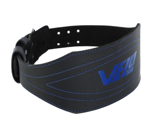 Пояс атлетичний шкіряний VELO спинка-15см розмір-S-XXL чорний-синій