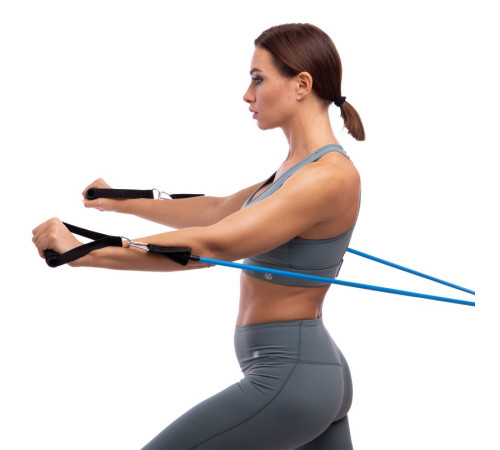 Еспандер багатофункціональний для фітнесу 5 джгутів Resistance Band Zelart в чехле різнокольоровий